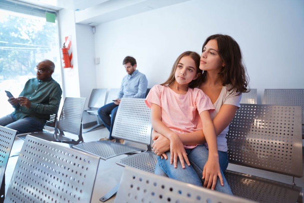 Kid waiting in the hospital