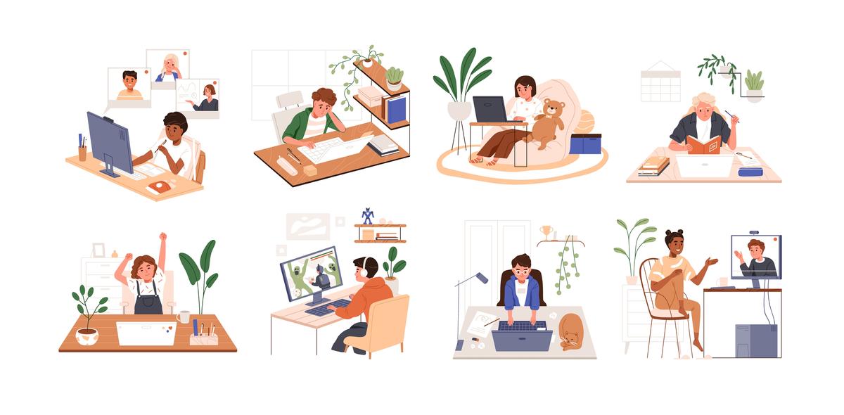 A bunch of kids studying: Implementing Student-centric Learning